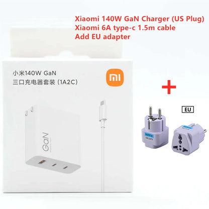 Xiaomi Mi 140W GaN Charger 1A2C Output Support PD QC UFCS Fast Charge For All Phone/Pad/Mac With 1.5m C-C