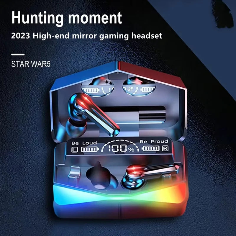 TWS Wireless Bluetooth Headset Gamer LED Digital Display with Mic Wireless Stereo Hifi