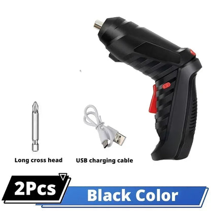 Portable Cordless Electric Screwdriver 47-in-1 – 90° Rotation with LED