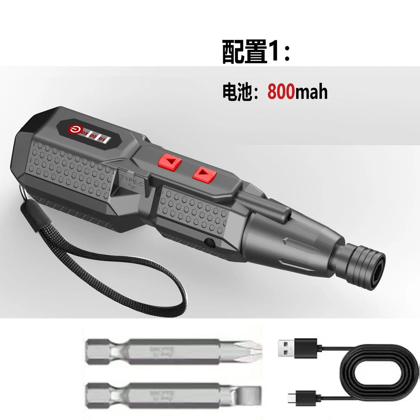 2V / 3.6V Electric Screwdriver – Three-Speed Adjustable with LED Light and Strong Straight Handle