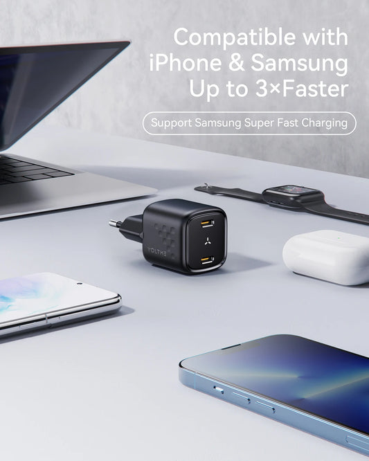 VOLTME 30W GaN Ⅲ USB charger fast High speed type c Portable Phone for iphone 15 pro max xiaomi samsung