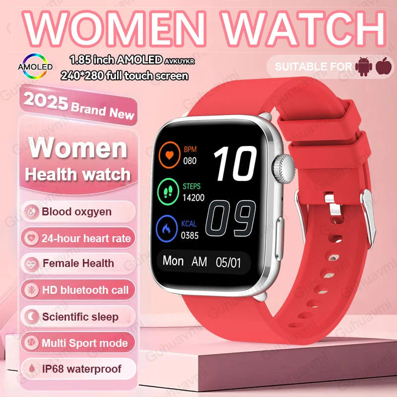 2025 New For Xiaomi Women AI Smart  watchDiagnosis Smart Watch HRV+PPG Blood Pressure Blood oxygen Health monitor IP68 NFC