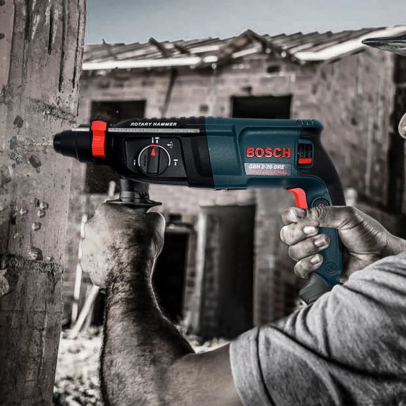 BOSCH GBH Industrial Rotary Hammer Drill with Accessories & 360° Handle