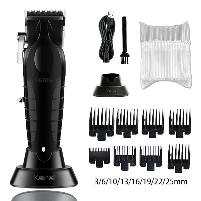 Kemei 2299/2296 T95 Professional Hair Clipper – Cordless Trimmer & Foil Shaver