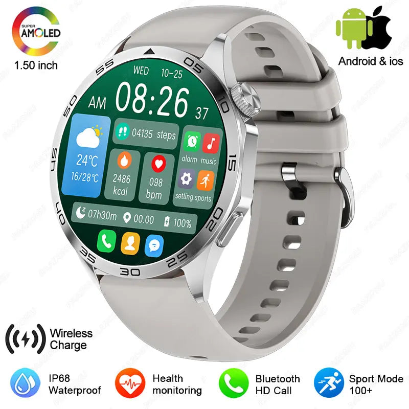 2025 New For Huawei Smart Watch Men Watch 4 Pro+ 1.50 Inch HD Screen Bluetooth Call Health Monitoring New Watch 4