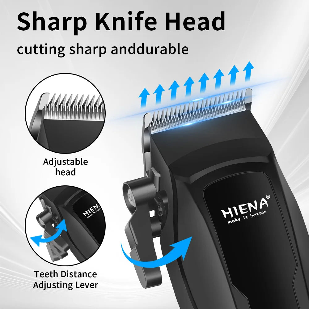 Professional Hair & Beard Trimmer – Cordless, Rechargeable Grooming Kit