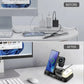 Foldable 6 in 1 Wireless Charger Dock Removable LED Light For Samsung S25 S24 S23 Galaxy Watch 7 6 5 4 Buds Pro 3 Fast