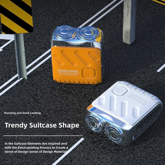 Mini Portable Electric Shaver – Waterproof Type-C Rechargeable Rotary Razor for Men