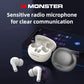 Monster MQT39 Wireless Bluetooth 6.0 Earphones TWS Hifi Stereo XNoise Reduction Gaming Sports With Mic