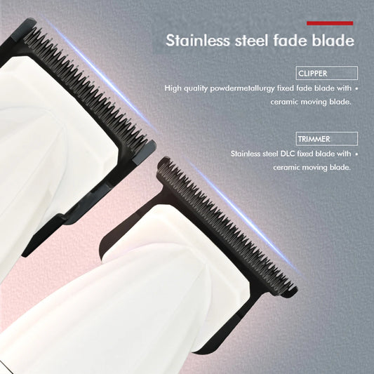 WMARK NG8632KIT & JUCAI JC10000 Professional Hair Clipper Set – DLC Blade, 10000RPM