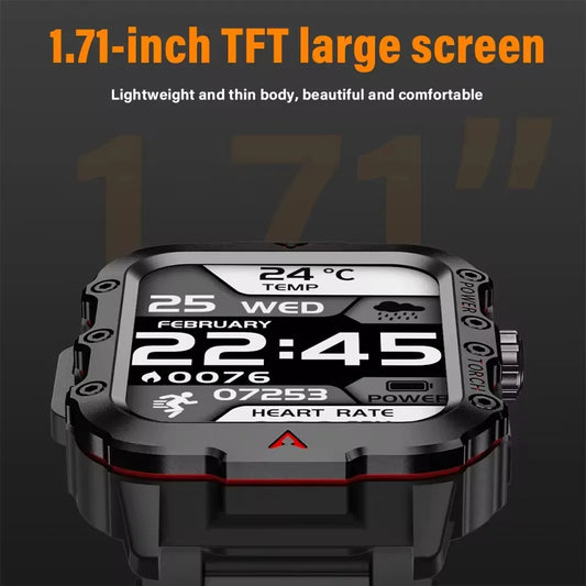New Sports Smart Watch Heart Rate Monitoring Bluetooth Talk LED Flashlight Multi-function Outdoor SportsMen Women
