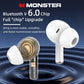 Monster MQT39 Wireless Bluetooth 6.0 Earphones TWS Hifi Stereo XNoise Reduction Gaming Sports With Mic