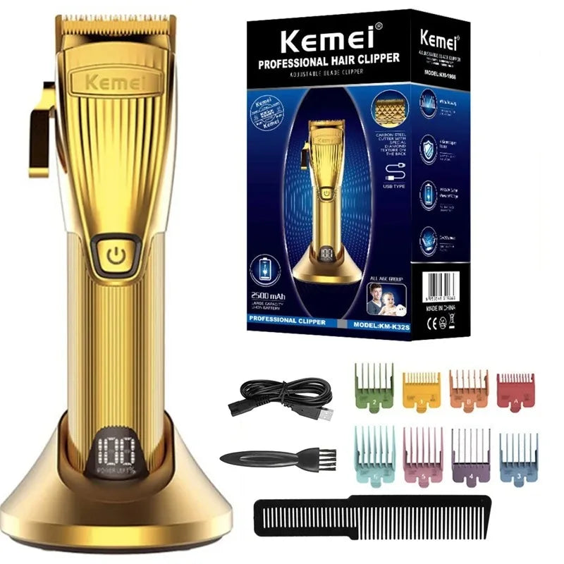Kemei Professional Hair Trimmer – Electric Shaver & Rechargeable Hair Clipper