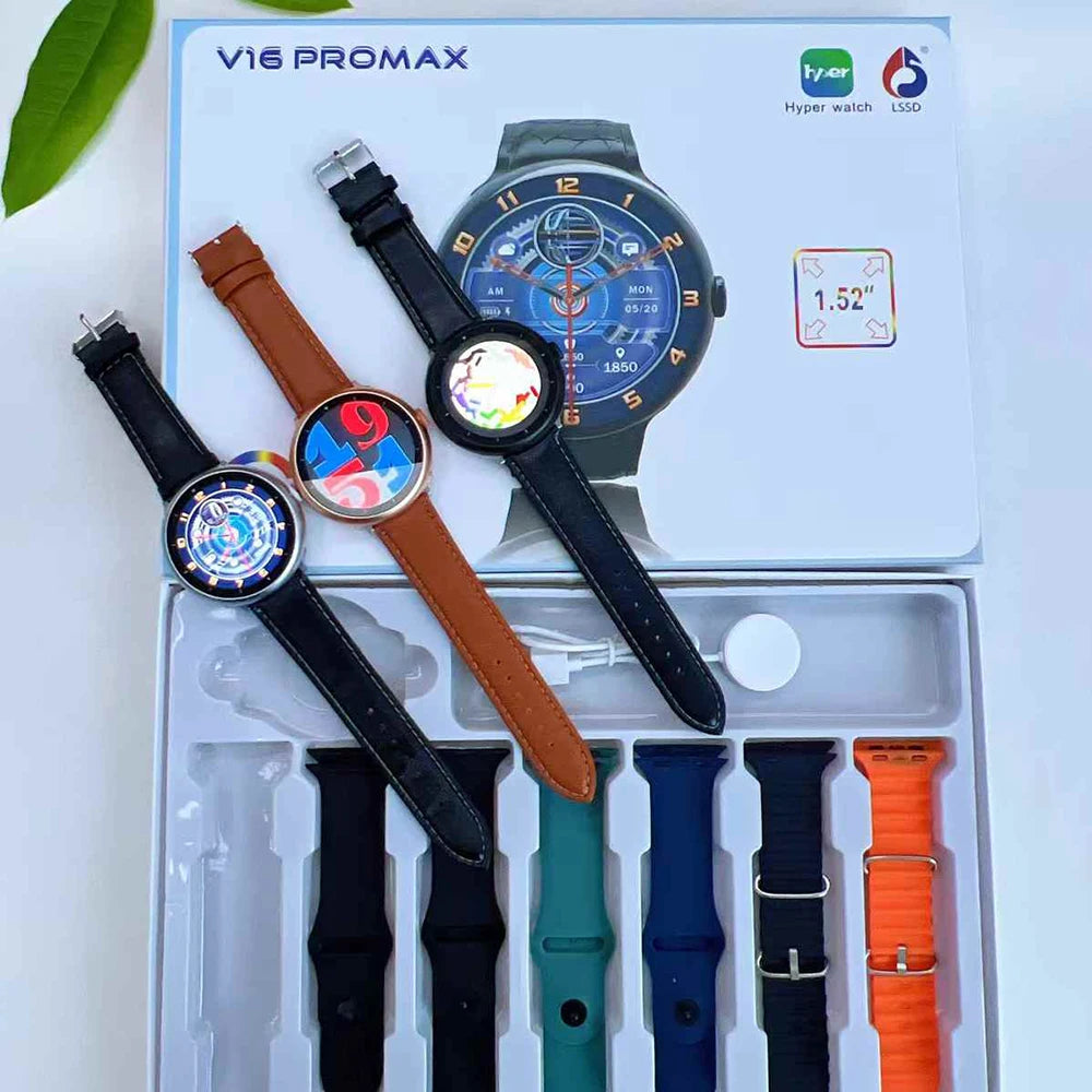 New Waterproof Smart Watch 2025 Heart Rate Multi-Strap Sleep Monitoring Sports Bluetooth Call Men Women