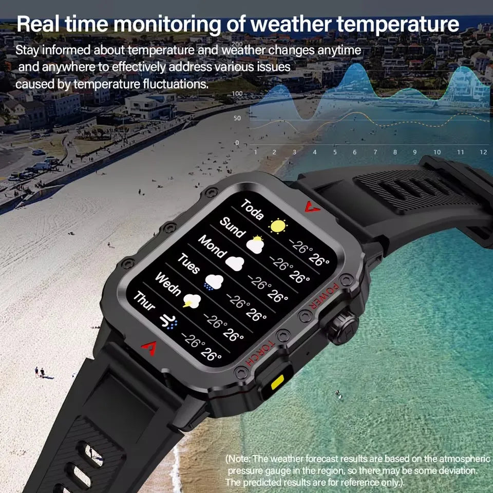 New GPS Sport Smart Watch Waterproof  BT Call MilitaryGrade Outdoor IP67 for Men Women Fashion Business