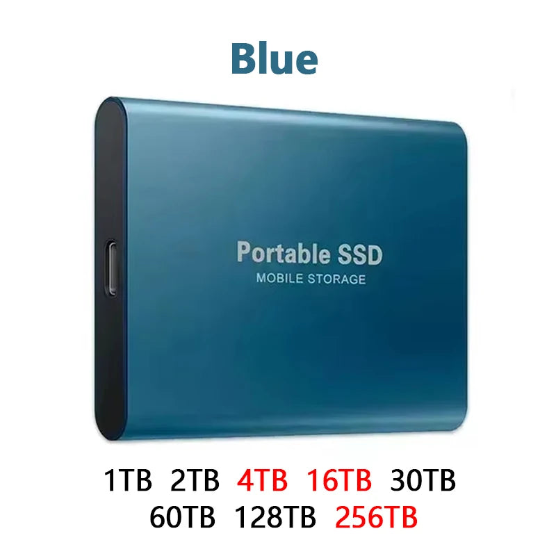 Portable SSD External Hard Drive – 1TB/2TB High-Speed USB 3.1 for PC, Mac & Laptops