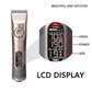 Professional Rechargeable Hair Clipper – LCD Display, Titanium Blade, 3–25mm Nozzles