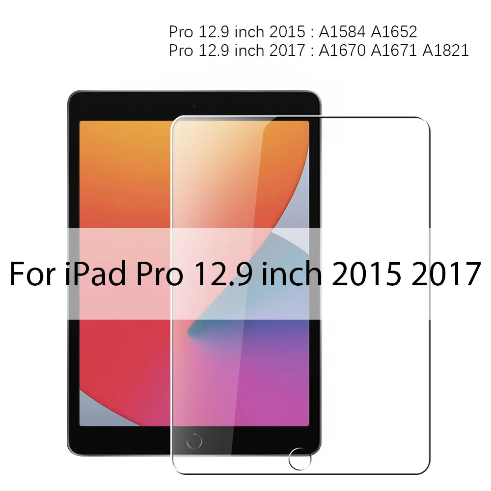 For Ipad A16 10 9 9th 10th Generation Pro 13 M4 12.9 Tempered Glass Screen Protector For Ipad Air 11 M2 M3 5 4 3 2 Mini 6 7 Film