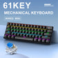 61 Key Mechanical Keyboard Wired, APAYADO K61 RGB 60% Portable Mini Keyboard