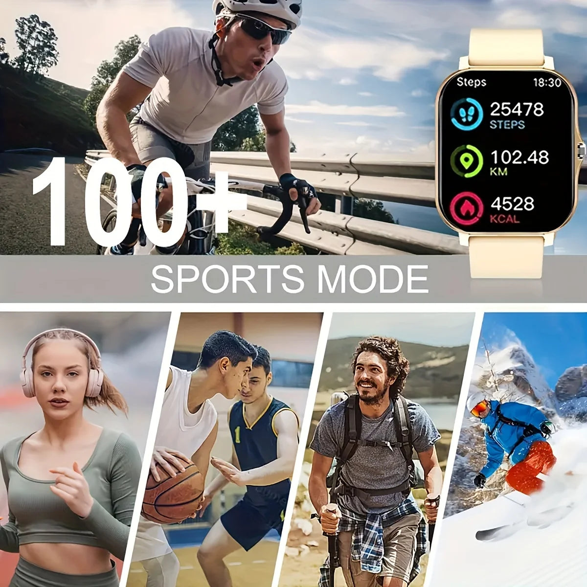 2025New Sports Smart Watch 1.83inch BT Call Message Push 100+ Sport Modes For Man Women Multi Functional Android&IOS