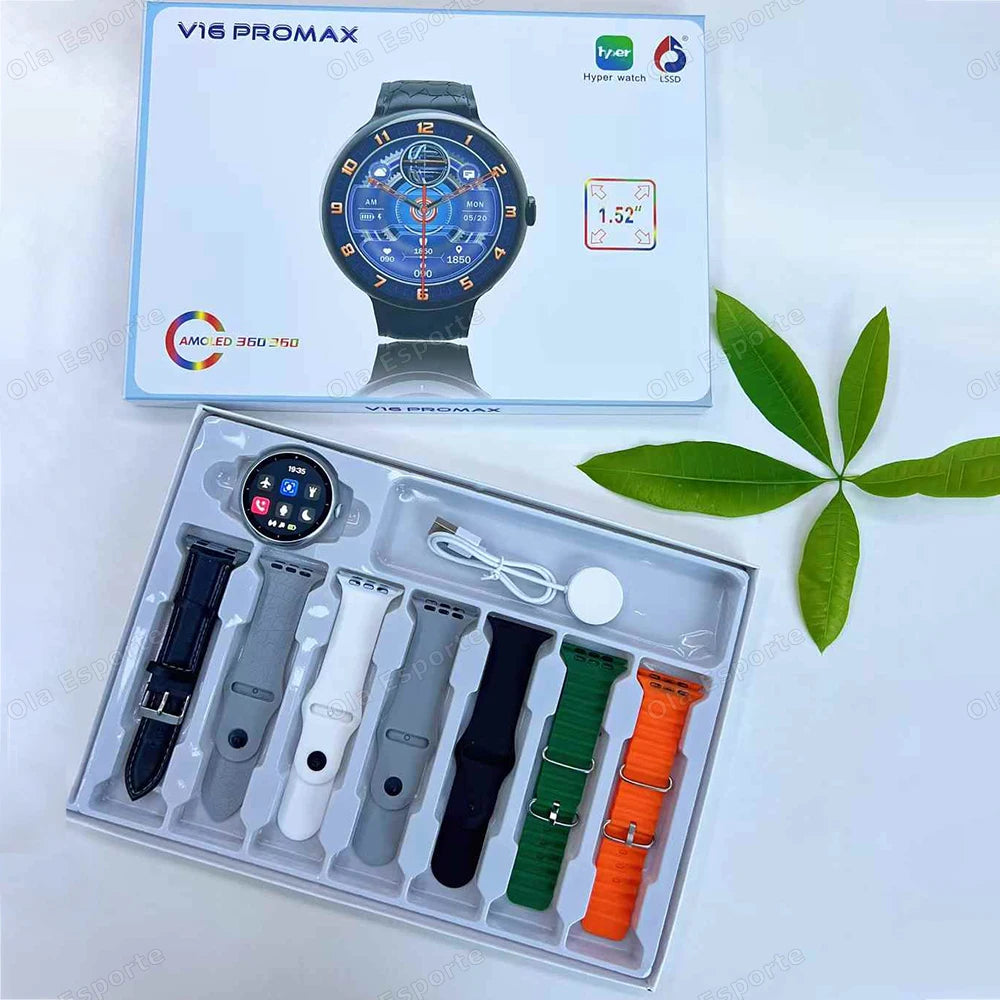 New Waterproof Smart Watch 2025 Heart Rate Multi-Strap Sleep Monitoring Sports Bluetooth Call Men Women