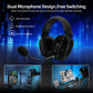 ATTACK SHARK L80PRO Wireless Gaming Headset Detachable Dual Microphone-Lightweight with Tri-Mode(2.4GHz USB C&A/BT/Wir