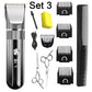 Professional Electric Hair Clipper – Waterproof, LED Display, USB Charging Set
