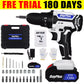 DayPlus 21V Cordless Power Drill & Impact Screwdriver Set – 1500mAh Battery