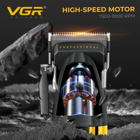 VGR V-285 Professional Hair Clipper – 9000RPM, LED Display, DLC & Ceramic Blade