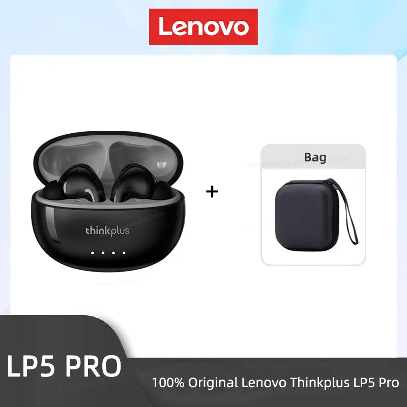 Lenovo LP5 PRO Wireless Bluetooth 5.4 Earphones TWS HiFi Sound Gaming LP5Pro Sport Long Standby with Mic 2025