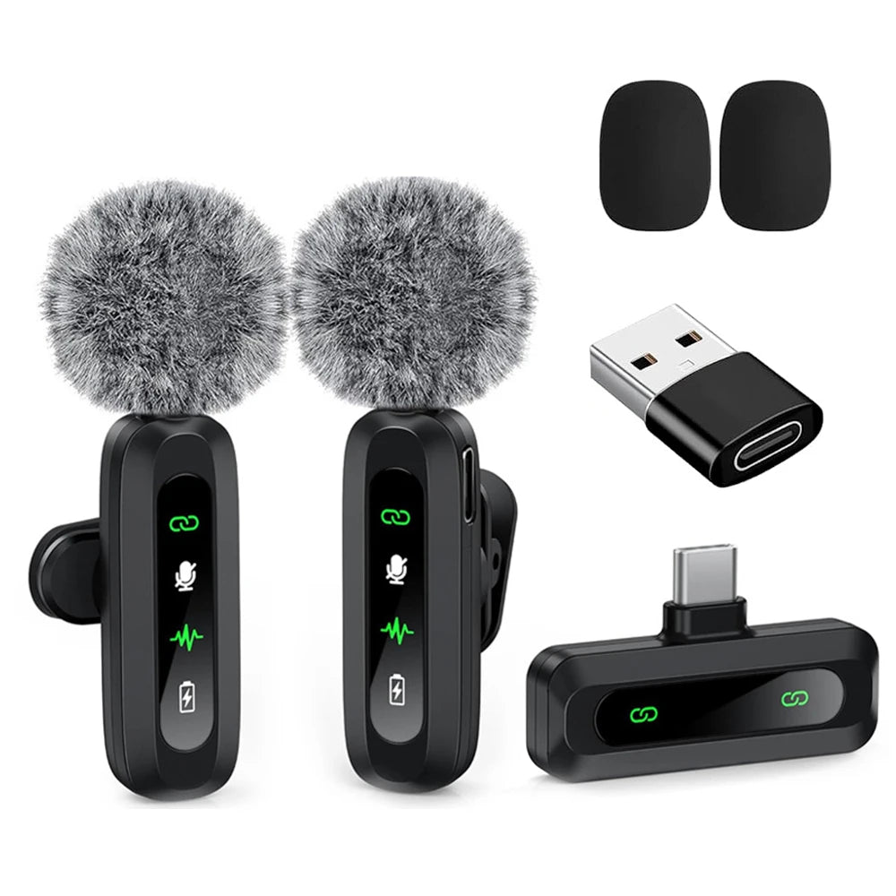 Wireless Lavalier Microphone – Mini Clip Mic for iPhone, Android, Laptop & Vlogging