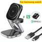 3 In 1 Foldable Magnetic Wireless Charger Stand For iPhone 16 15 14 Samsung IWatch AirPods 3/2 Station Dock Fast Charging Holder