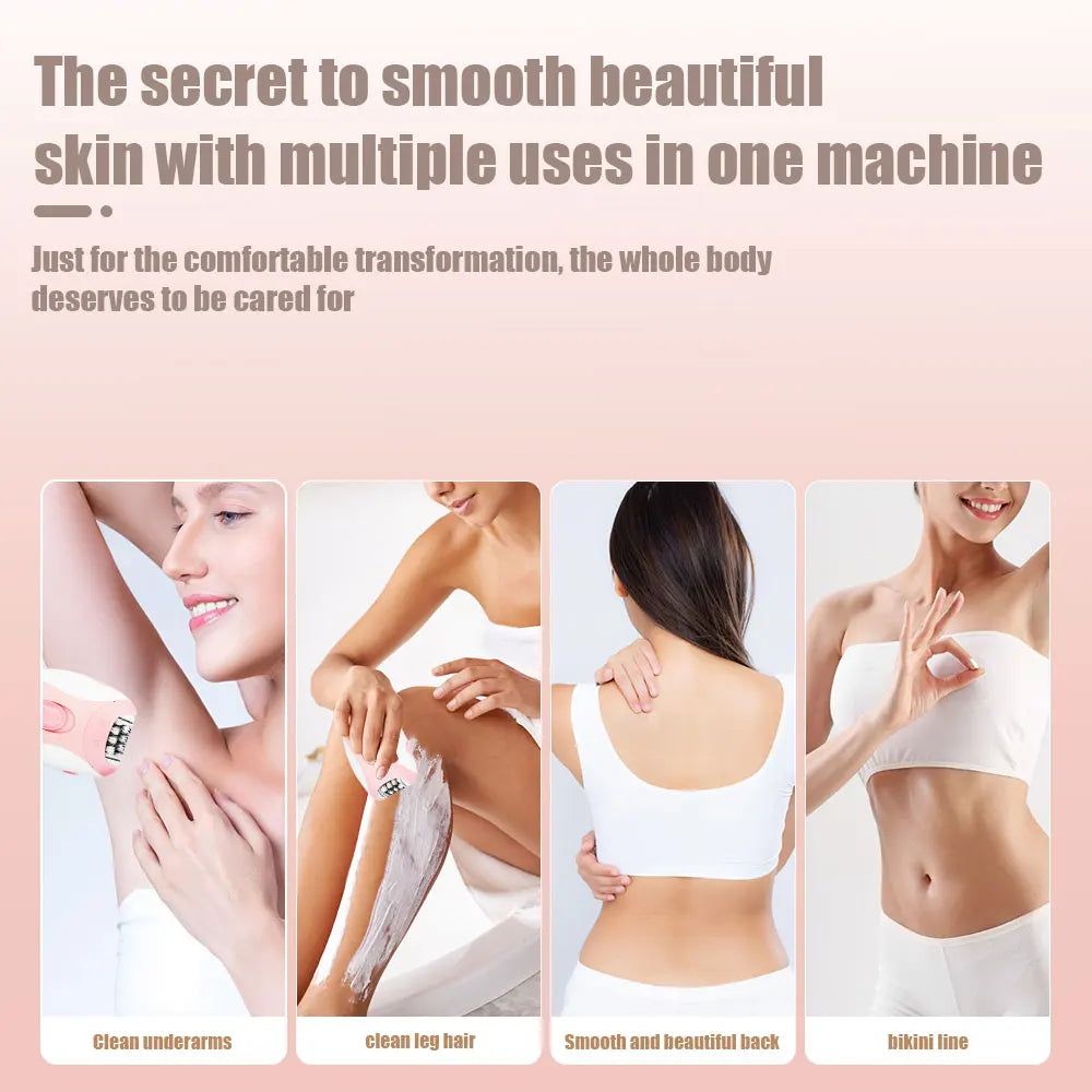 KEMEI 189B 3-in-1 Electric Epilator – Fast Charging Waterproof USB for Women