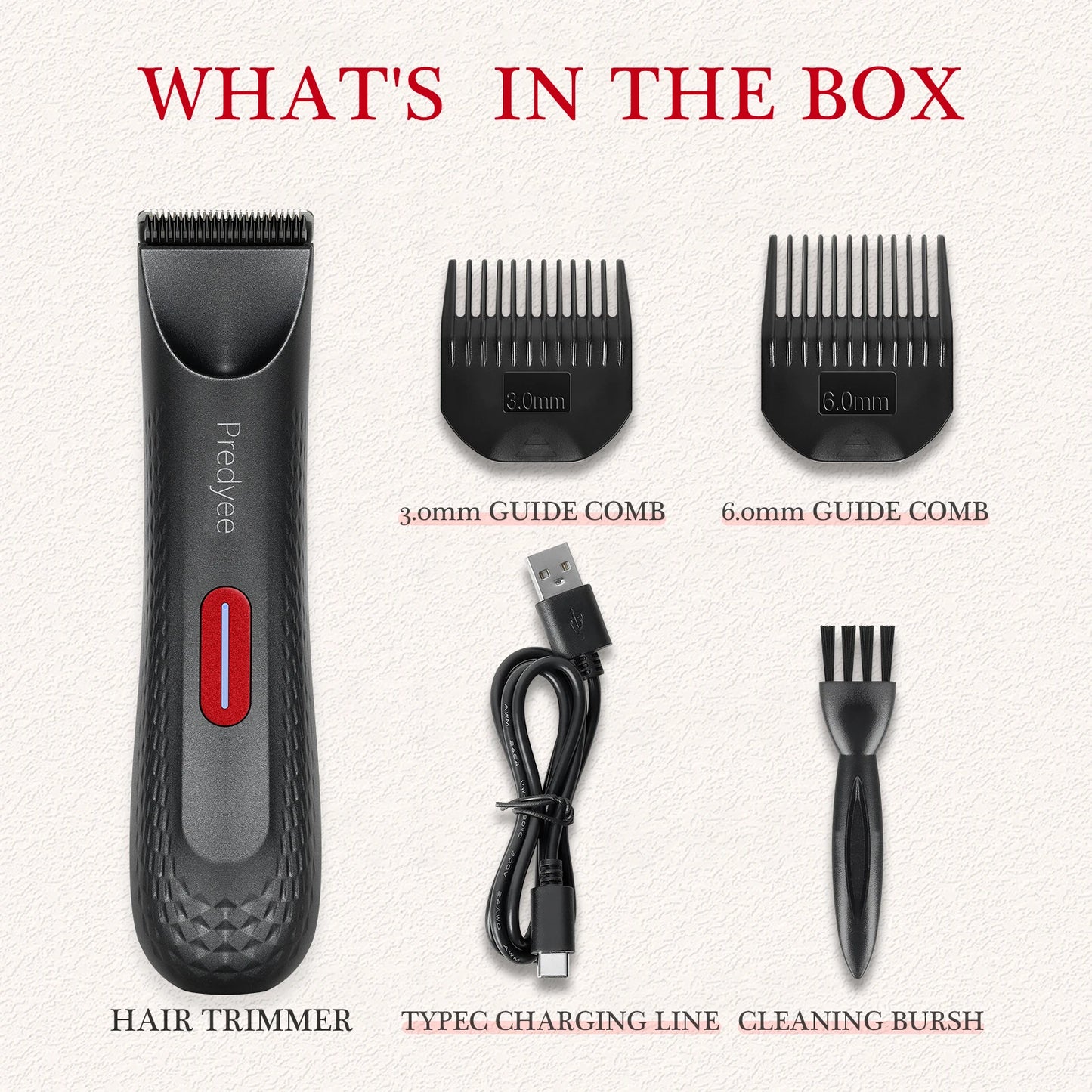 Women’s Electric Intimate Trimmer – Waterproof Body Groomer with Ceramic Blade