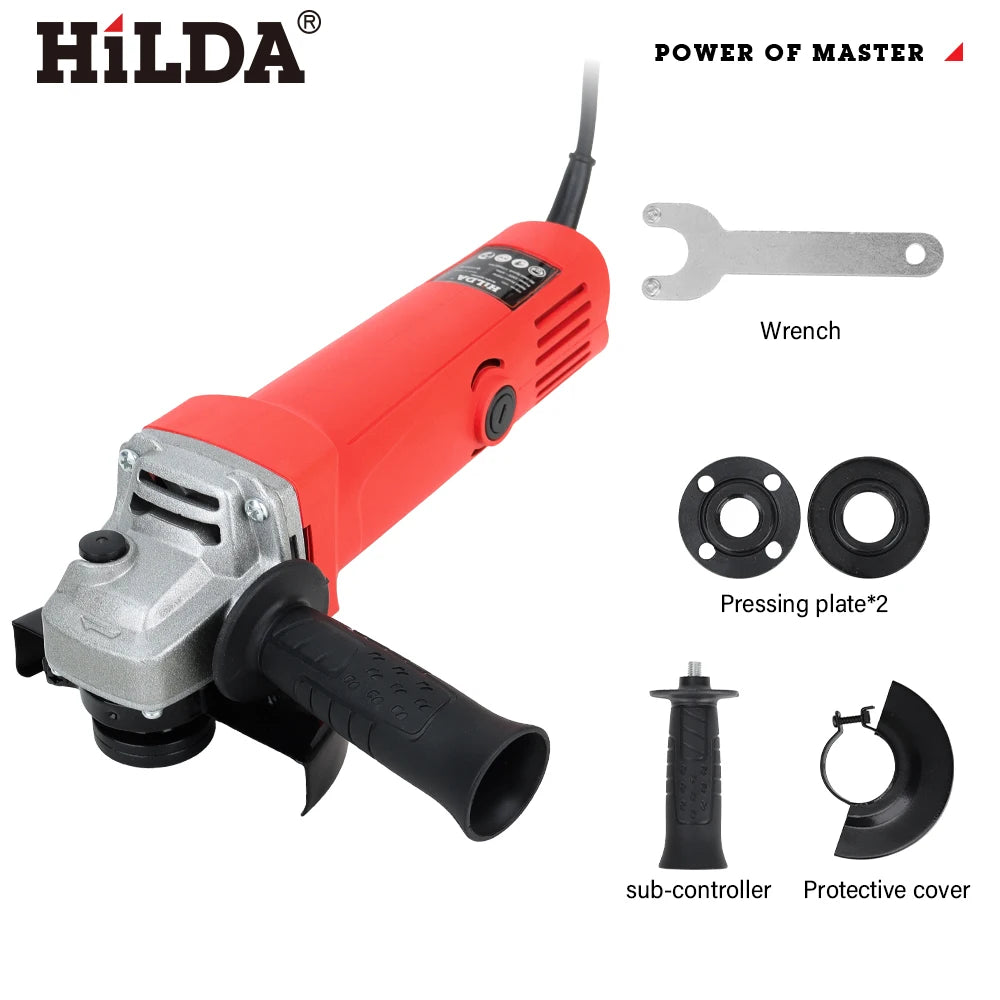 HILDA 1300W 125mm Angle Grinder – Handheld Electric Cutting Tool