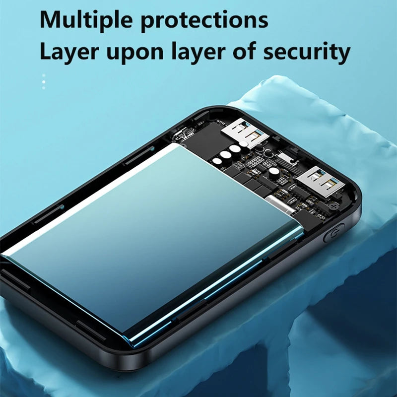 OnePlus Mini Power Bank 30000mAh Large Capacity Fast With Built-in 3 Cables Battery For IPhone Samsung Huawei