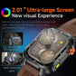Fanwear men's smart watch Bluetooth call 1100mAh battery 100 days standby time 2.01 inch screen IP68