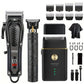 HIENA 212 Professional Hair Clipper – Metal Cordless Electric Trimmer with LCD Display