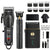 HIENA 212 Professional Hair Clipper – Metal Cordless Electric Trimmer with LCD Display