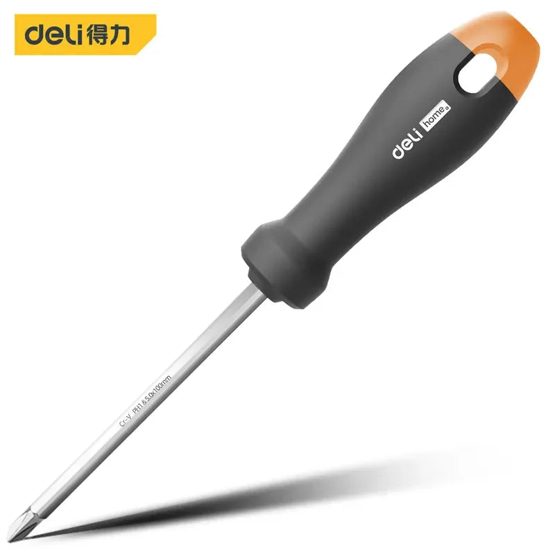 Deli Dual-purpose Screwdriver 1 Pcs Magnetic Slotted Phillips Convertible Batch Head Screw Driver Household Repair Hand Tool