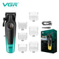 VGR V-196 Professional Hair Clipper – DLC Blade, LED Display, Cordless USB Rechargeable Trimmer