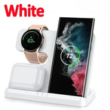 3 In 1 Wireless Charger Stand Fast Charging Dock Station for Samsung Z Fold 3 S23 S22 Galaxy Watch 3 4 5Active 2 S3 S4 Buds