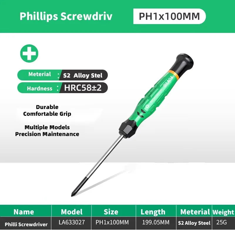 LAOA 1pcs precision screwdriver SL1.0-4.0  phillips mini  phillips plum blossom T5-T20