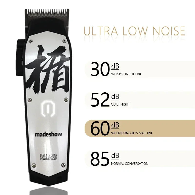 Madeshow M10/M11 Professional Hair Clipper – Titanium Ceramic Blade, 7000RPM Salon Trimmer