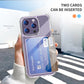 Luxury Transparent Wallet Card Slots Holder Phone Case For iPhone 17 16 15 14 Pro Max 13 12 11 XR X Plus HD Acrylic Clear Cover