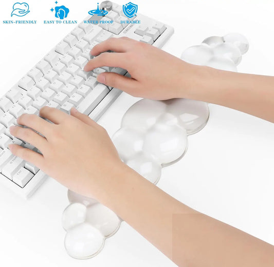 Mouse Pad Wrist Non-slip Silicone Transparent Wrist Rest Support Mat Memory Wrist Mouse Pad Computer Laptop Keyboard Mat