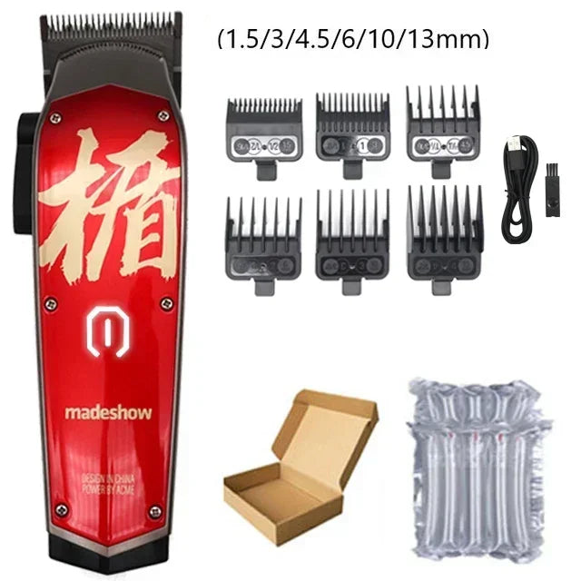 Madeshow M10/M11 Professional Hair Clipper – Titanium Ceramic Blade, 7000RPM Salon Trimmer