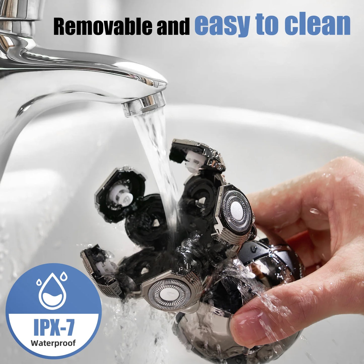 6D Magnetic Levitation Electric Hair Shaver – Type-C Fast Charging, LED Display, Wet & Dry