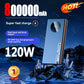 80000mAh High Capacity Powerbank 120W Super Fast Charging Device for iPhone Samsung Huawei Xiaomi
