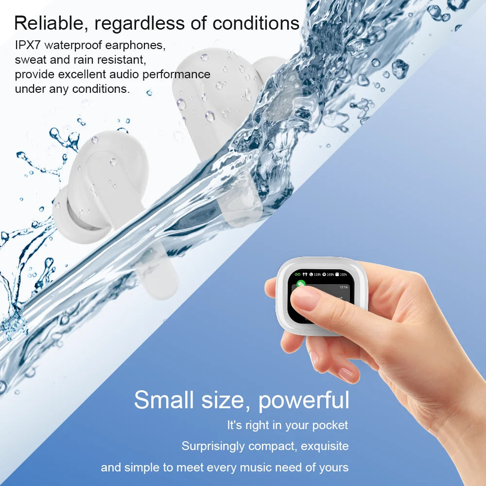 Translation Headphones with Screen Touch in Ear True Wireless Bluetooth 5.4 Music Haedset HiFi Audio  ANC ENC Noise Cancelling